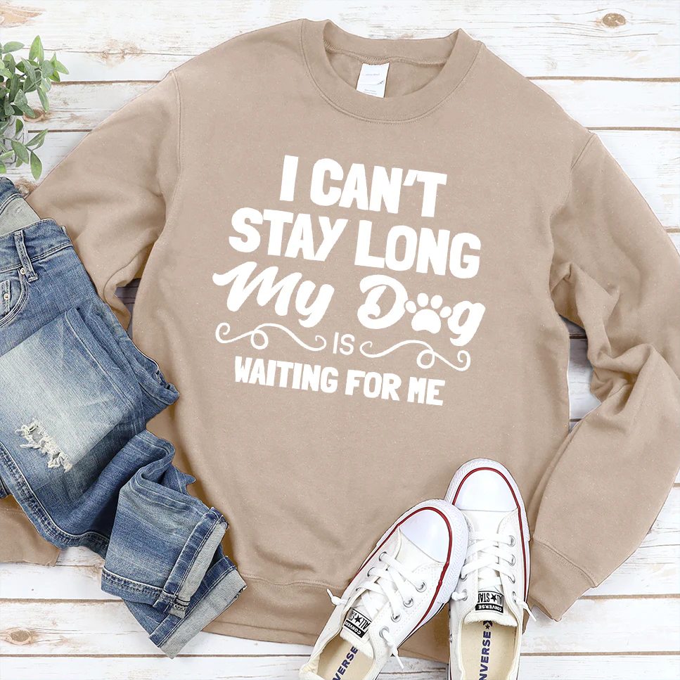I Can  t Stay Long My Dog Is Waiting For Me Sweatshirt - Aitapkir