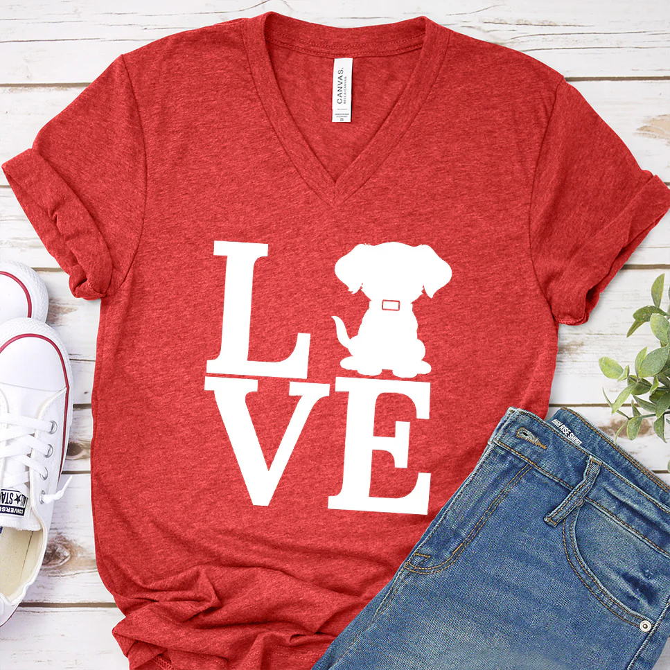 Dog Love Version 4 V-Neck - Aitapkir