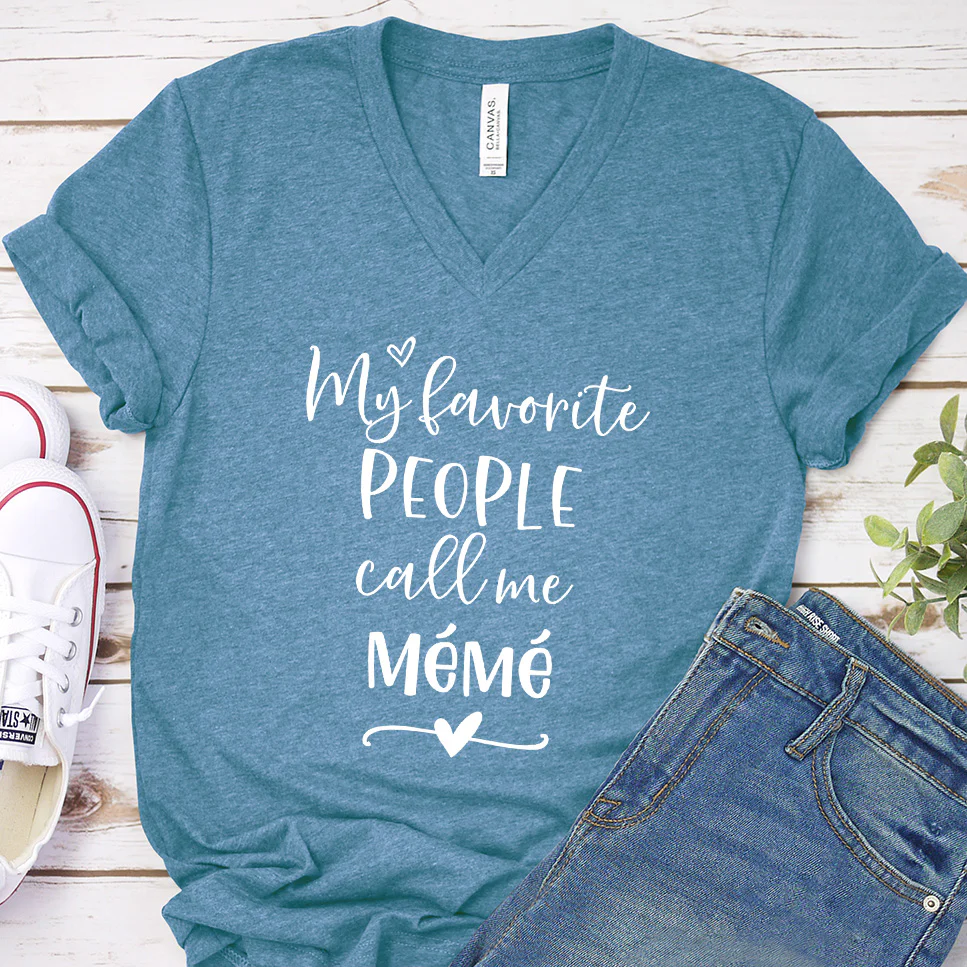 My Favorite People Call Me M  m   V-Neck - Aitapkir