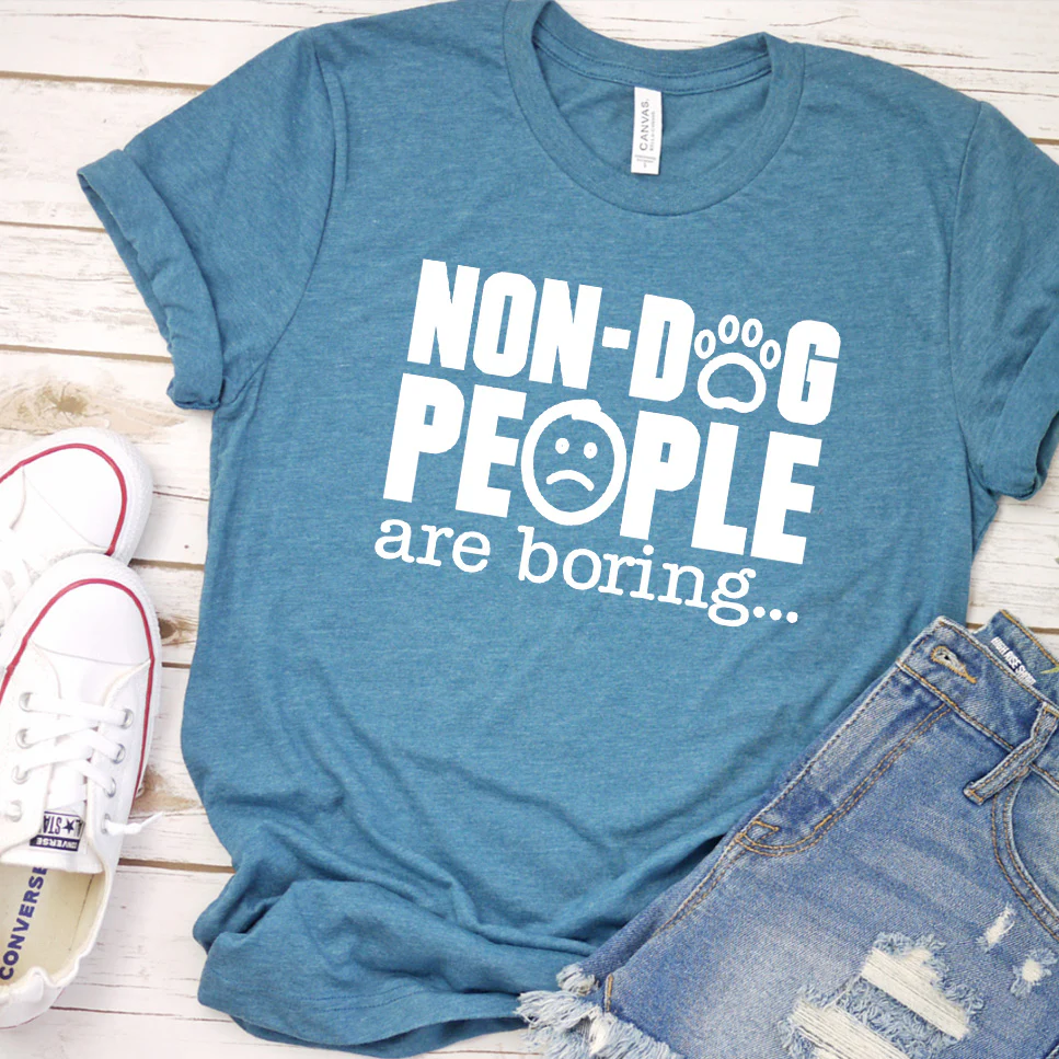 Non-Dog People Are Boring Version 1 T-Shirt - Aitapkir