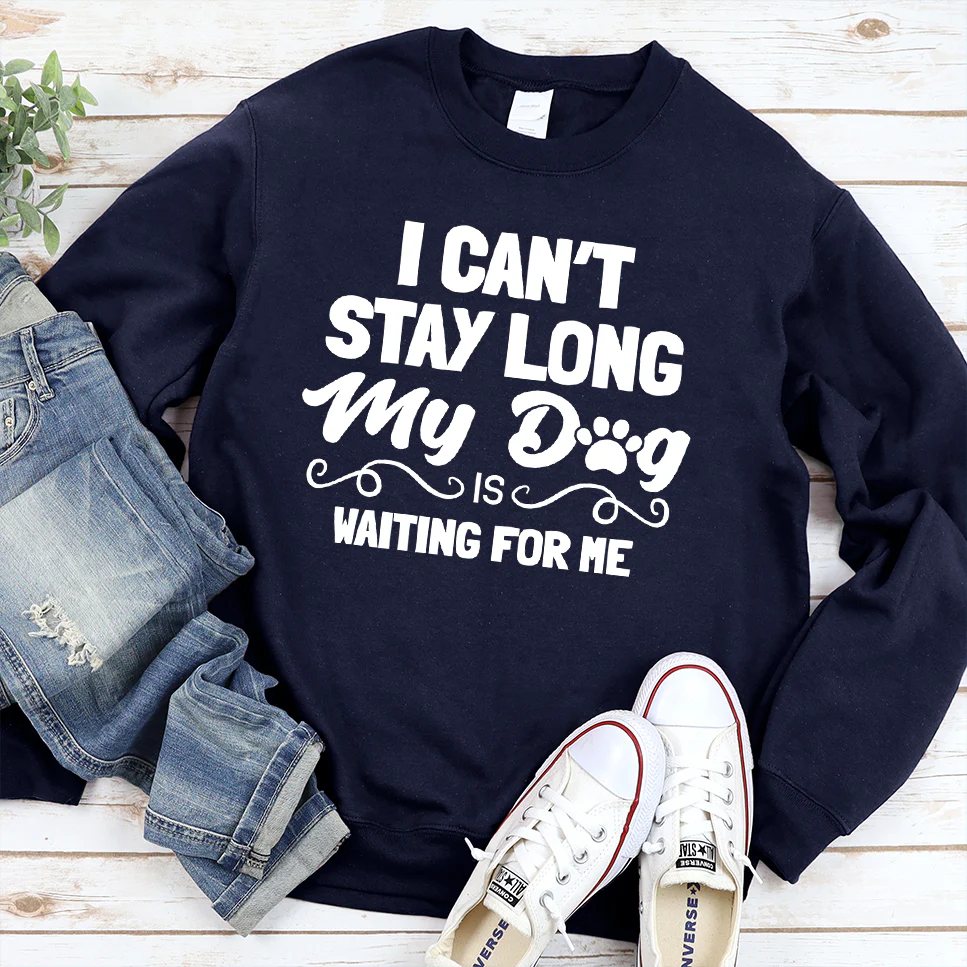 I Can  t Stay Long My Dog Is Waiting For Me Sweatshirt - Aitapkir